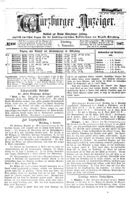 Würzburger Anzeiger (Neue Würzburger Zeitung) Dienstag 5. November 1867