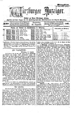 Würzburger Anzeiger (Neue Würzburger Zeitung) Donnerstag 19. Dezember 1867