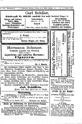 Würzburger Anzeiger (Neue Würzburger Zeitung) Sonntag 22. Dezember 1867