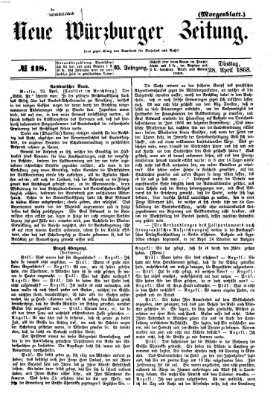 Neue Würzburger Zeitung Dienstag 28. April 1868