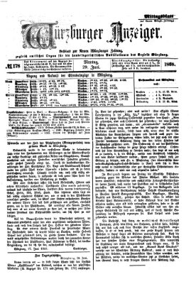 Würzburger Anzeiger (Neue Würzburger Zeitung) Montag 29. Juni 1868