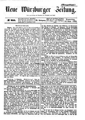 Neue Würzburger Zeitung Donnerstag 10. September 1868