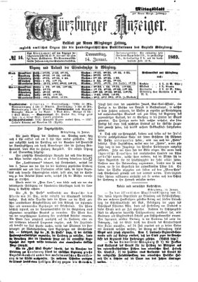 Würzburger Anzeiger (Neue Würzburger Zeitung) Donnerstag 14. Januar 1869
