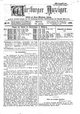 Würzburger Anzeiger (Neue Würzburger Zeitung) Mittwoch 27. Januar 1869