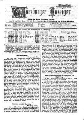 Würzburger Anzeiger (Neue Würzburger Zeitung) Dienstag 9. März 1869