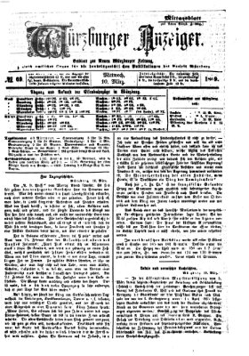 Würzburger Anzeiger (Neue Würzburger Zeitung) Mittwoch 10. März 1869