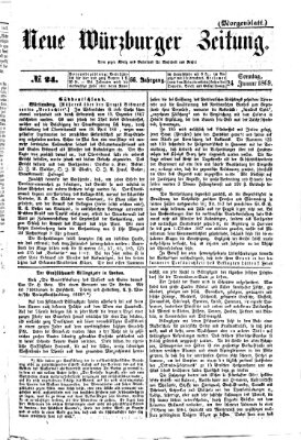 Neue Würzburger Zeitung Sonntag 24. Januar 1869