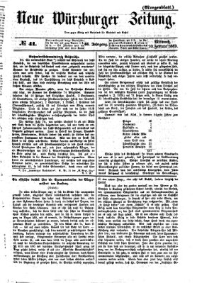 Neue Würzburger Zeitung Mittwoch 10. Februar 1869