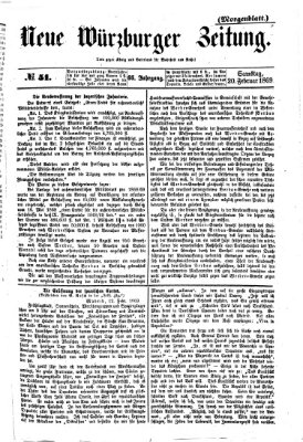 Neue Würzburger Zeitung Samstag 20. Februar 1869