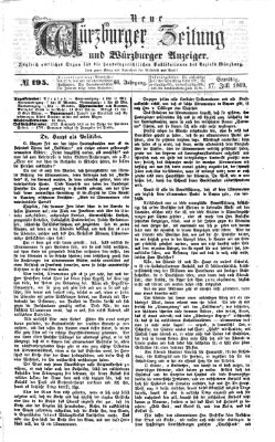 Neue Würzburger Zeitung und Würzburger Anzeiger (Neue Würzburger Zeitung) Samstag 17. Juli 1869