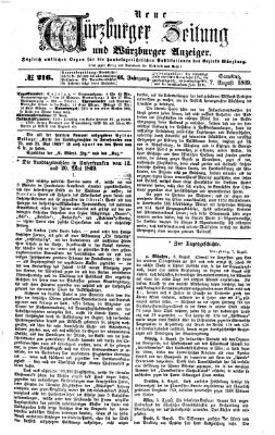 Neue Würzburger Zeitung und Würzburger Anzeiger (Neue Würzburger Zeitung) Samstag 7. August 1869