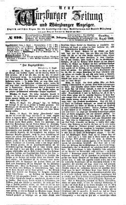 Neue Würzburger Zeitung und Würzburger Anzeiger (Neue Würzburger Zeitung) Samstag 21. August 1869