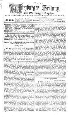 Neue Würzburger Zeitung und Würzburger Anzeiger (Neue Würzburger Zeitung) Montag 30. August 1869