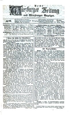 Neue Würzburger Zeitung und Würzburger Anzeiger (Neue Würzburger Zeitung) Montag 14. März 1870
