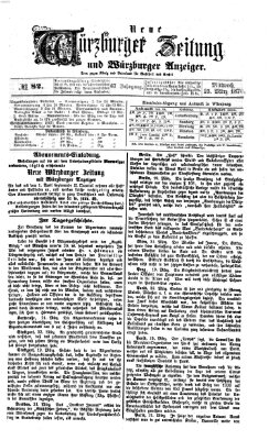 Neue Würzburger Zeitung und Würzburger Anzeiger (Neue Würzburger Zeitung) Mittwoch 23. März 1870