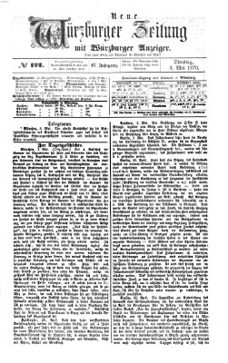 Neue Würzburger Zeitung Dienstag 3. Mai 1870