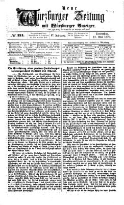 Neue Würzburger Zeitung Donnerstag 12. Mai 1870