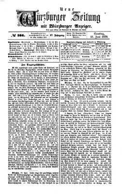 Neue Würzburger Zeitung Samstag 18. Juni 1870