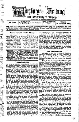 Neue Würzburger Zeitung Montag 21. November 1870