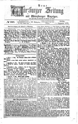 Neue Würzburger Zeitung Freitag 9. Dezember 1870