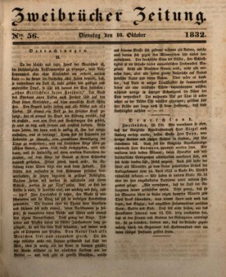 Zweibrücker Zeitung Dienstag 16. Oktober 1832