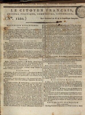 Le citoyen franc̜ais Samstag 26. März 1803