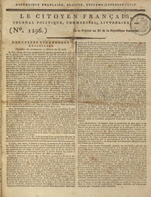 Le citoyen franc̜ais Freitag 10. Juni 1803