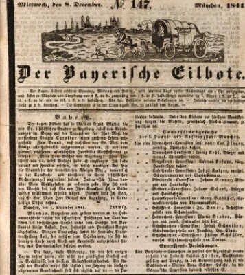 Baierscher Eilbote (Münchener Bote für Stadt und Land) Mittwoch 8. Dezember 1841