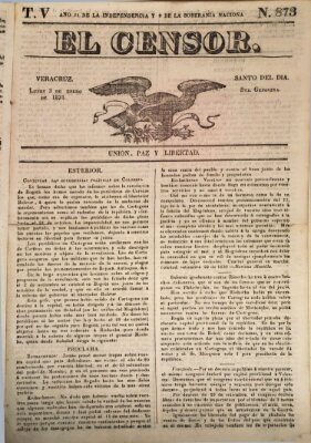 El censor Montag 3. Januar 1831