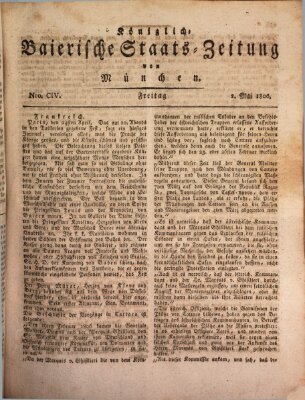 Königlich-Baierische Staats-Zeitung von München (Süddeutsche Presse) Freitag 2. Mai 1806