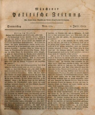 Münchener politische Zeitung (Süddeutsche Presse) Donnerstag 2. Juli 1807