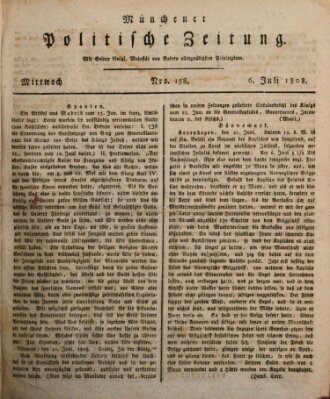 Münchener politische Zeitung (Süddeutsche Presse) Mittwoch 6. Juli 1808