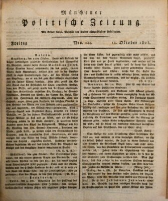 Münchener politische Zeitung (Süddeutsche Presse) Freitag 14. Oktober 1808