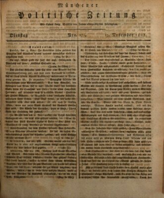 Münchener politische Zeitung (Süddeutsche Presse) Dienstag 15. November 1808