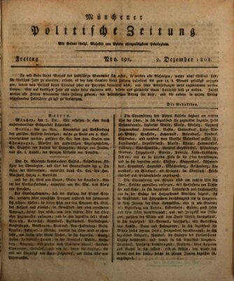 Münchener politische Zeitung (Süddeutsche Presse) Freitag 9. Dezember 1808
