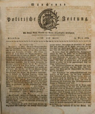 Münchener politische Zeitung (Süddeutsche Presse) Dienstag 23. Mai 1809
