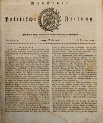 Münchener politische Zeitung (Süddeutsche Presse) Dienstag 31. Oktober 1809
