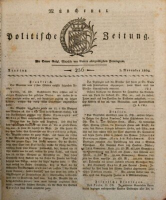 Münchener politische Zeitung (Süddeutsche Presse) Freitag 3. November 1809