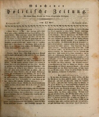 Münchener politische Zeitung (Süddeutsche Presse) Samstag 13. Januar 1810
