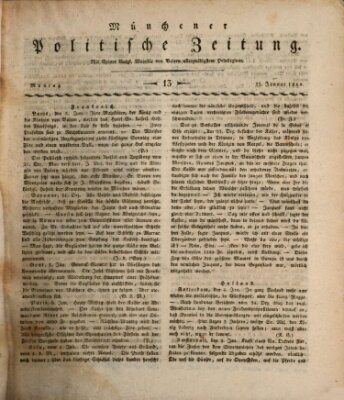 Münchener politische Zeitung (Süddeutsche Presse) Montag 15. Januar 1810