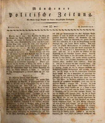 Münchener politische Zeitung (Süddeutsche Presse) Freitag 26. Januar 1810