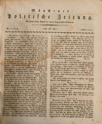 Münchener politische Zeitung (Süddeutsche Presse) Mittwoch 7. März 1810