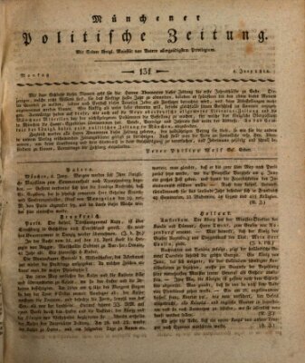 Münchener politische Zeitung (Süddeutsche Presse) Montag 4. Juni 1810