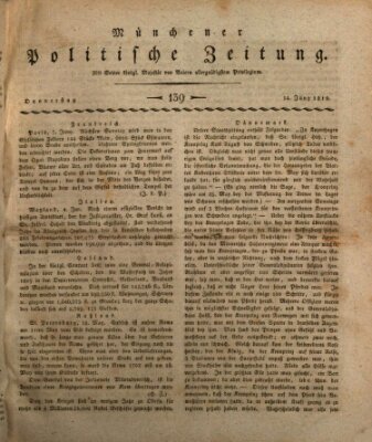 Münchener politische Zeitung (Süddeutsche Presse) Donnerstag 14. Juni 1810