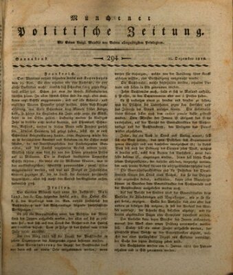 Münchener politische Zeitung (Süddeutsche Presse) Samstag 15. Dezember 1810