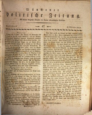 Münchener politische Zeitung (Süddeutsche Presse) Samstag 23. Februar 1811