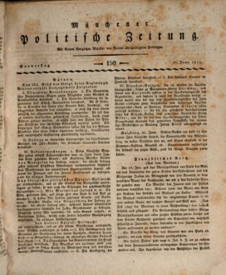 Münchener politische Zeitung (Süddeutsche Presse) Donnerstag 27. Juni 1811
