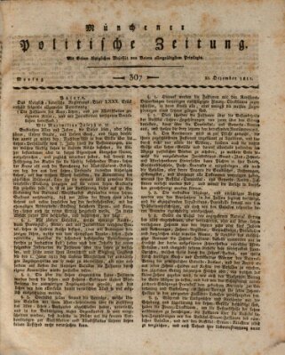 Münchener politische Zeitung (Süddeutsche Presse) Montag 30. Dezember 1811