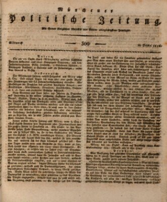 Münchener politische Zeitung (Süddeutsche Presse) Mittwoch 20. Dezember 1815
