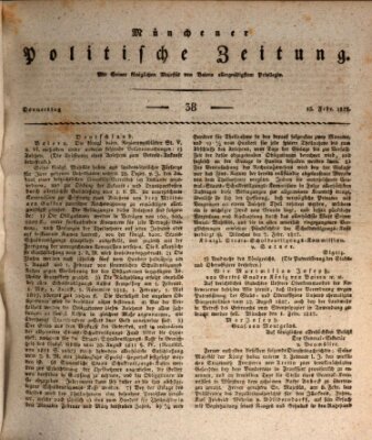 Münchener politische Zeitung (Süddeutsche Presse) Donnerstag 13. Februar 1817